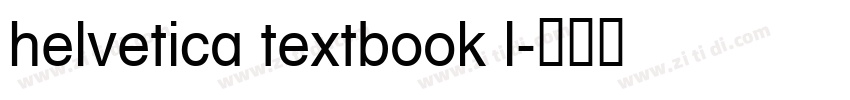 helvetica textbook l字体转换